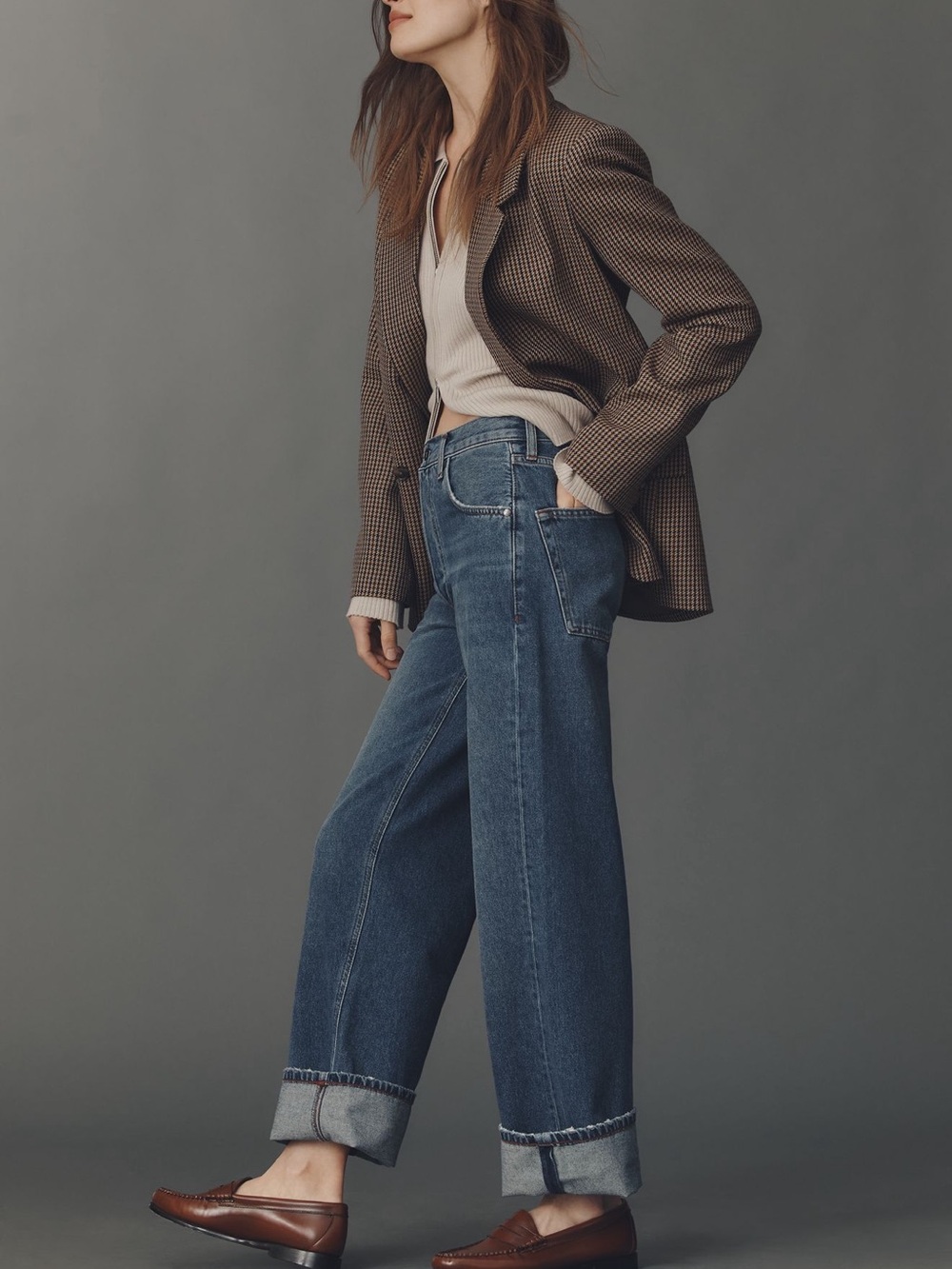 Pilcro 28 Baggy Beau Boyfriend Mid-Rise Relaxed Jeans - Picture 2 of 8